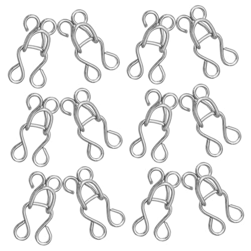 COLLBATH 100 Stück Metall Unsichtbare Hakenverschluss für Kleidung Nähen Vorderverschluss Augenverschluss Verdeckte Nähhaken für Pullover Röcke Korsetts und Hosen COLLBATH 100 Stück Metall Unsichtbare Hakenverschluss für Kleidung Nähen Vorderverschluss Augenverschluss Verdeckte Nähhaken für Pullover Röcke Korsetts und Hosen von COLLBATH