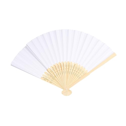 COLLBATH 10Stücke Faltbare Handfächer für Weiße Papierfächer Gestalten DIY Bastelbedarf für Partys und COLLBATH 10Stücke Faltbare Handfächer für Weiße Papierfächer Gestalten DIY Bastelbedarf für Partys und von COLLBATH