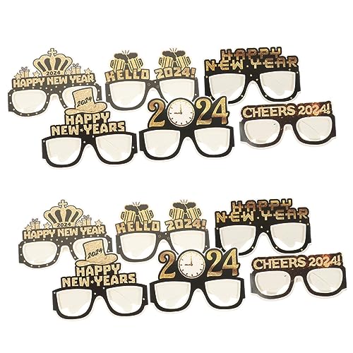 COLLBATH 12 Stück 2024 Neujahrsbrille Partyzubehör Für Den Silvesterabend Rave Aufleuchten Party-brillen-dekore Rahmen Partydekorationen Für Das Neue Jahr Vorabend Papier COLLBATH 12 Stück 2024 Neujahrsbrille Partyzubehör Für Den Silvesterabend Rave Aufleuchten Party-brillen-dekore Rahmen Partydekorationen Für Das Neue Jahr Vorabend Papier von COLLBATH