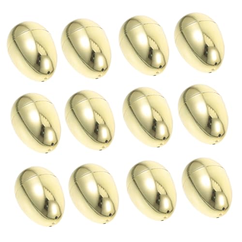 COLLBATH Befüllbare Ostereier 12 Stück Riesige Plastikeier Süßigkeitenbox Osterdekoration Für Partygeschenke Goldene Dekorative Ornamente COLLBATH Befüllbare Ostereier 12 Stück Riesige Plastikeier Süßigkeitenbox Osterdekoration Für Partygeschenke Goldene Dekorative Ornamente von COLLBATH