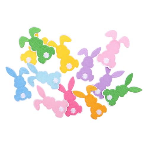 COLLBATH 12 Stück Osterkaninchen Gestickte Aufnäher Bügelpatch für Taschen Kleidung Robustem für Diy Projekte Täglichen Gebrauch COLLBATH 12 Stück Osterkaninchen Gestickte Aufnäher Bügelpatch für Taschen Kleidung Robustem für Diy Projekte Täglichen Gebrauch von COLLBATH
