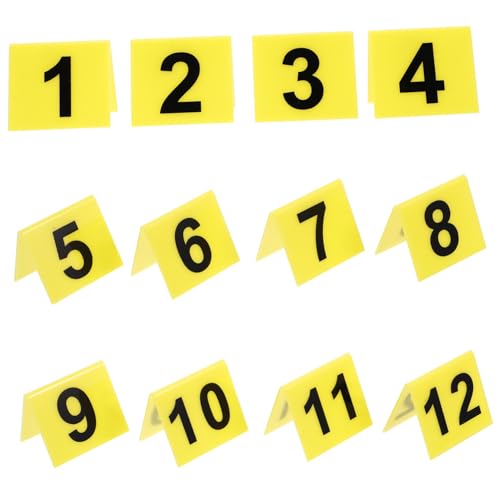 COLLBATH 12 Stück Teiliges Nummernmarkierungen aus Acryl für Dekorationen Wiederverwendbar für Halloween Detektivpartys Werwolf Rollenspiele Praktische Identifikation und Immersive von COLLBATH
