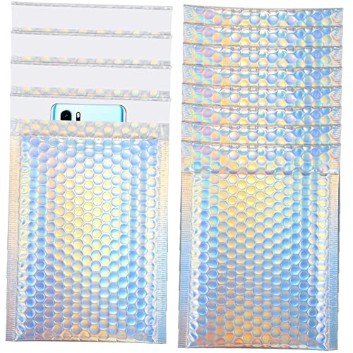 COLLBATH 12 StüCk Luftpolstertaschen Selbstklebend Bunte Versandtaschen FüR Sicheren Versand Und Aufbewahrung Ideal FüR Karten SchlüSselanhäNger HüLlen Schmuck, 24 X 16.2 cm von COLLBATH