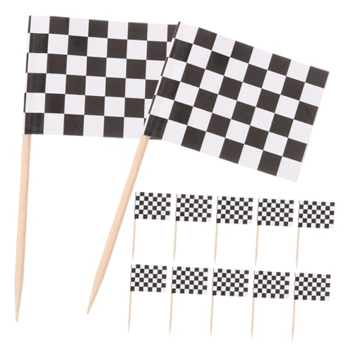 COLLBATH 120 Stück Mini Checkered Racing Flag Zahnstocher Fahnen für Cupcakes Party Dekorationen und Cocktails für Rennpartys und Feiern COLLBATH 120 Stück Mini Checkered Racing Flag Zahnstocher Fahnen für Cupcakes Party Dekorationen und Cocktails für Rennpartys und Feiern von COLLBATH