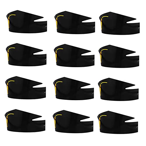 COLLBATH 12st Doktorhut-requisiten Aus Papier Bühne Abschlusskappe Aus Papier Abschlussdekorationen Abschlussfeier-hut Abschlusskappe Für Grad Cap Stirnbandeinsatz Teller Party Black von COLLBATH