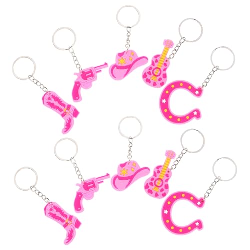 COLLBATH 15 Stück Teiliges Cowgirl Schlüsselanhänger PVC Anhänger Kreatives Party Mitgebsel Mädchen Taschenanhänger Geschenk von COLLBATH