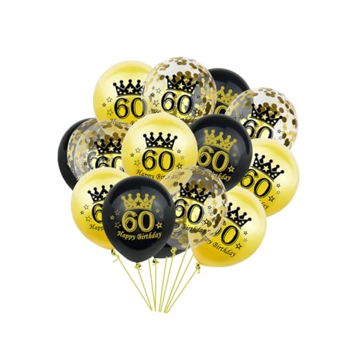 COLLBATH 15St Pailletten Latexballons glitzerndes Konfetti Latexballons zum Geburtstag Zahlenballons Luftballons balloons Ballons bedrucken Erwachsener 15-teiliges Set von COLLBATH