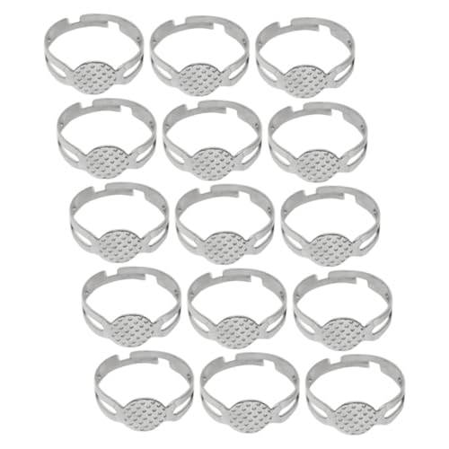 COLLBATH 15Stücke Verstellbare Ringrohlinge DIY Ringbasen Für Blanko Metallringrohlinge Für Bastelprojekte Zubehör Für Kreative Schmuckgestaltung COLLBATH 15Stücke Verstellbare Ringrohlinge DIY Ringbasen Für Blanko Metallringrohlinge Für Bastelprojekte Zubehör Für Kreative Schmuckgestaltung von COLLBATH