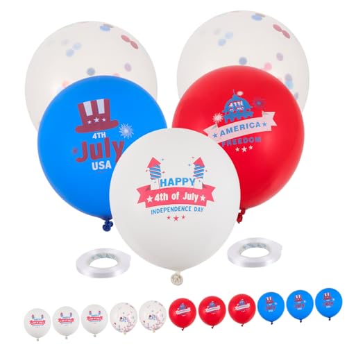COLLBATH 16Stücke Unabhängigkeitstag Latexballons Patriotische Ballondekoration Für Partys Ballons Mit Ribbons Für Amerikanische Feierlichkeiten COLLBATH 16Stücke Unabhängigkeitstag Latexballons Patriotische Ballondekoration Für Partys Ballons Mit Ribbons Für Amerikanische Feierlichkeiten von COLLBATH