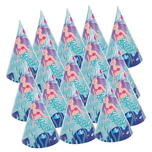 COLLBATH 16St Kegel aus Papier für Kinder Geschenke für Kleinkinder Mini-Geschenke Geschenk für Mädchen Hüte Meerjungfrau-Party-Mütze Geburtstagshut aus Papier Partyhut von COLLBATH