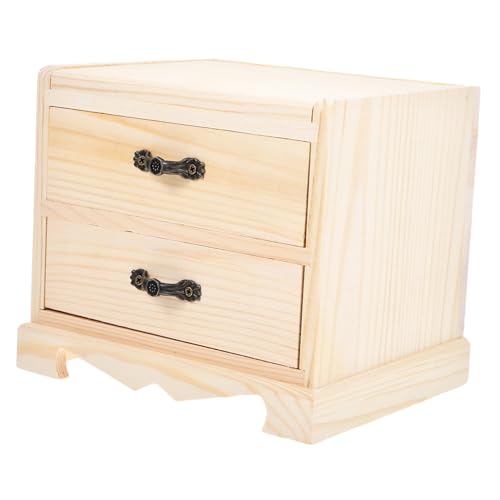 COLLBATH 1Stück Holz Schmuckschatulle Organizer Leichtem Umweltfreundlichem Holz Handgemachte Kommode für Schmuckaufbewahrung Langlebig für Zuhause von COLLBATH
