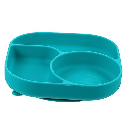 COLLBATH 1Stück Silikon Dinner Platte mit Saugnapf Rutschfeste Servierplatte für Lebensmittel Kindgerecht Reinigen für Junge Mädchen und Kleinkinder Langlebig und Sicher von COLLBATH