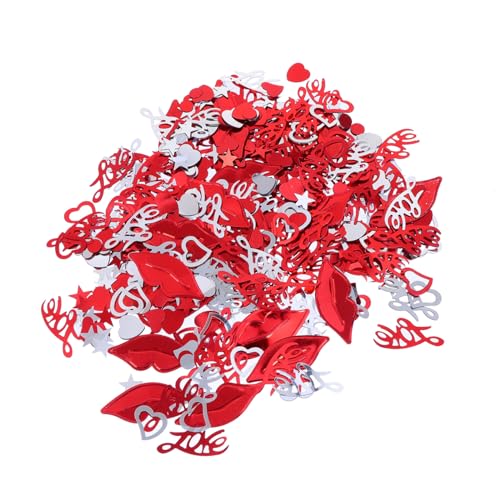 COLLBATH 1Tasche Roter Lippen Konfetti Beutel Kreative Foto Requisiten für Hochzeiten Romantische Feiern Partys Dekorative Streudeko Herzform Sternform Leicht Vielseitig von COLLBATH