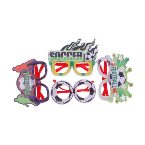 COLLBATH 2 Sätze Partyartikel Liefert Fußball Lustig Faschingsbrille Karnevalsbrille Fussball Themenpartybrille Festivalbrille Fanartikel Cosplay-brille Plastik 4 Stücke * 2 von COLLBATH