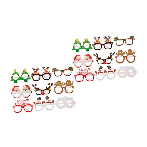 COLLBATH 2 Sätze Weihnachtsgläser Weihnachtsbrille Party LED tragen Weihnachten christmas glasses weihnachts brillen Requisiten für Weihnachtskostüme Weihnachtsfeier Requisiten Papier von COLLBATH