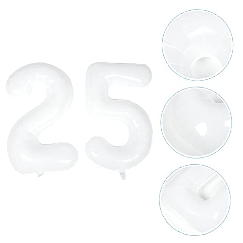 COLLBATH 2 Stck. Teiliges Große Zahlen Luftballons Weiße Aluminiumfolie Zahlenballons und Langlebige Partydekoration für Hochzeit Geburtstag Geeignet für Helium und Innen oder Außeneinsatz COLLBATH 2 Stck. Teiliges Große Zahlen Luftballons Weiße Aluminiumfolie Zahlenballons und Langlebige Partydekoration für Hochzeit Geburtstag Geeignet für Helium und Innen oder Außeneinsatz von COLLBATH