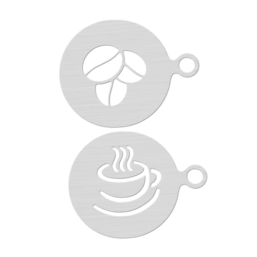 COLLBATH 2 Stück Edelstahl Kaffee Latte Art Schablonen mit Herz Kaffeebohnenmotiv Langlebige Kaffeeverzierungsvorlagen für Cappuccino Kuchen Cupcakes und Heiße Getränke Praktische COLLBATH 2 Stück Edelstahl Kaffee Latte Art Schablonen mit Herz Kaffeebohnenmotiv Langlebige Kaffeeverzierungsvorlagen für Cappuccino Kuchen Cupcakes und Heiße Getränke Praktische von COLLBATH