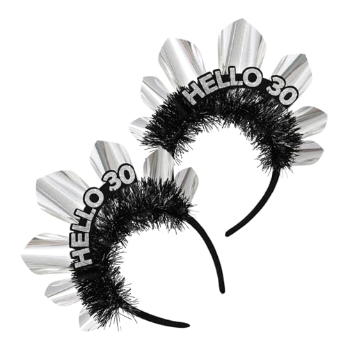 COLLBATH 2 Stück Flexible Geburtstags-haarbänder für Mädchen und Frauen Leichter Bequemer Prinzessinnen-diadem Haarreif Vielseitiges Party-accessoire für Geburtstagsfeiern und Fotomomente von COLLBATH