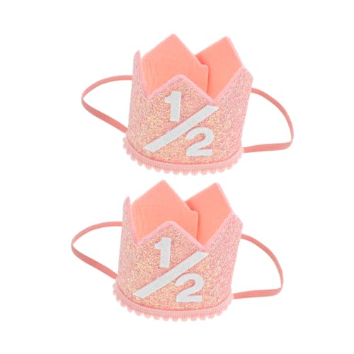 COLLBATH 2 Stück Geburtstag Kopfbedeckung Halbes Jahr Babyfoto Requisiten Weicher Komfort Jungen Mädchen Feier Zubehör von COLLBATH