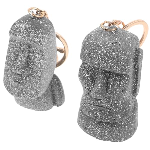 COLLBATH 2 Stück Inselkopf Schlüsselanhänger Anhänger Charm DIY Bastelanhänger DIY Anhänger Schlüsselanhänger Dekoration Inselkopf Ornament Schlüsselanhänger von COLLBATH