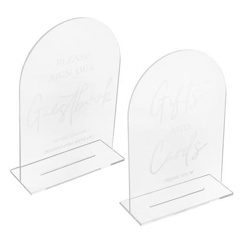 COLLBATH 2 Stück Teiliges Hochzeitsschild mit Ständer Stabiles und Klares Arch Design Lesbare Tischkarten für Eintrag Geeignet für Hochzeitszeremonie Empfang und Partydekoration COLLBATH 2 Stück Teiliges Hochzeitsschild mit Ständer Stabiles und Klares Arch Design Lesbare Tischkarten für Eintrag Geeignet für Hochzeitszeremonie Empfang und Partydekoration von COLLBATH
