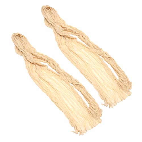 COLLBATH 2 Stück Tischdeko Abdeckung Beige Sackleinen Läufer Braut Bauernhaus Tischläufer Tischläufer Creme Tischläufer Hochzeit Kleiner Tischläufer Läufer Abschlussball von COLLBATH