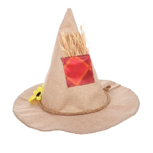 COLLBATH 2 Stücke Hexenhut mit Sonnenblumen-design Leichter und Atmungsaktiver Hexenhut für Halloween Erntedankfest Kostüm-accessoire Vogelscheuchen-cosplay für Erwachsene von COLLBATH