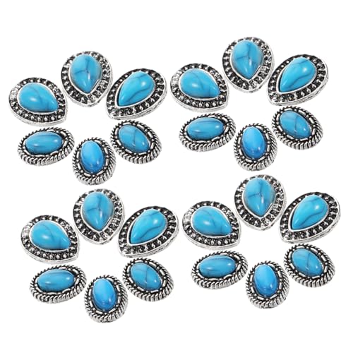COLLBATH 20 Stück Teiliges Vintage Nail Charms Retro Look Metall Resin Nageldekorationen für DIY Maniküre Schmuck Nägel Nail Art Zubehör von COLLBATH
