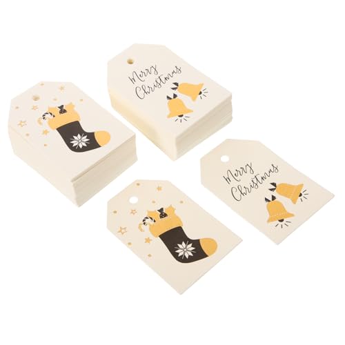 COLLBATH 200 Stück Etikett Weihnachtspräsente weihnachts verpackungen cullum christmas weihnachts schmuck geschke hängende Tags für Weihnachtsgeschenke Geschenkanhänger zum Aufhängen Papier von COLLBATH