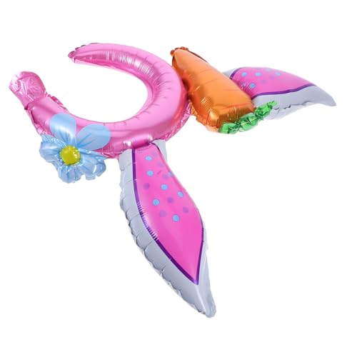 COLLBATH 20st Kaninchen-ballon-kopfschmuck Mini- Sternzeichen Plüschtiere Vogelkäfig Papagei Hamster Papagei Aufblasbare Kopfbedeckung Vogelnest Papagei Hase Rosa Aluminiumfolie von COLLBATH