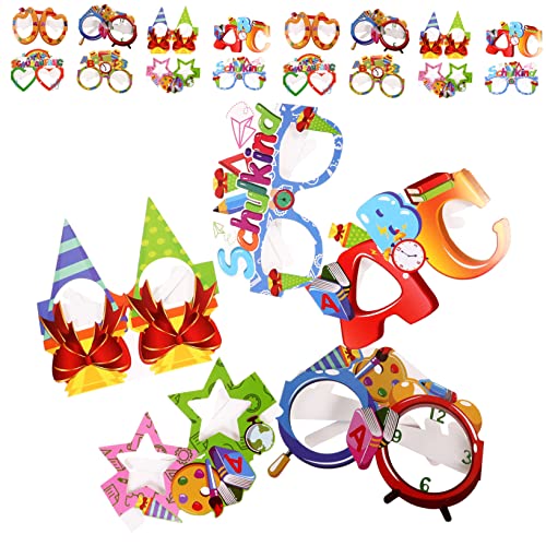 COLLBATH 24 Stück Papierbrillen Requisiten Lieferungen Lustig Partybrille Verkaufsstand Junggesellinnenabschiedsbrille Rosa Led Funky Kind Geformt Partyzubehör Gläser von COLLBATH