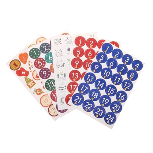 COLLBATH 25 Blatt Teiliges Weihnachtsaufkleber Kreativen Motiven Selbstklebend und Langlebig als Candy Bag Sealing Decals und Festliche Dekoration für Geschenkbeutel und Gläser von COLLBATH