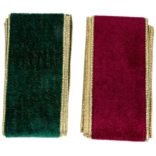COLLBATH 2Rollen Weihnachtsband Und Dekorative Geschenkband Für DIY Weihnachtsbaum Und Geschenkverpackungen Hochwertiges Samtmaterial COLLBATH 2Rollen Weihnachtsband Und Dekorative Geschenkband Für DIY Weihnachtsbaum Und Geschenkverpackungen Hochwertiges Samtmaterial von COLLBATH