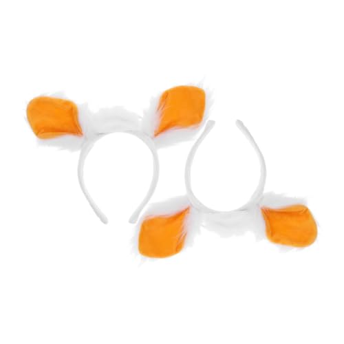 COLLBATH 2St Schafohren-Stirnband Armlehre Hover -Kissen Tischdeckenkissen Retro-Schutz Schaf Ohren Haarband Plüsch Schaf Ohren tierischer Kopfschmuck Kopfbedeckungen für Tierkostüme Weiß von COLLBATH