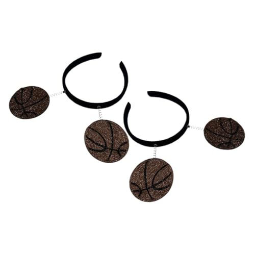 COLLBATH 2Stücke Basketball Haarband Mit Glitzer Und Basketball Für Sportpartys Als Haarzubehör Für Frauen Und Fan Accessoire Bei Basketballspielen von COLLBATH