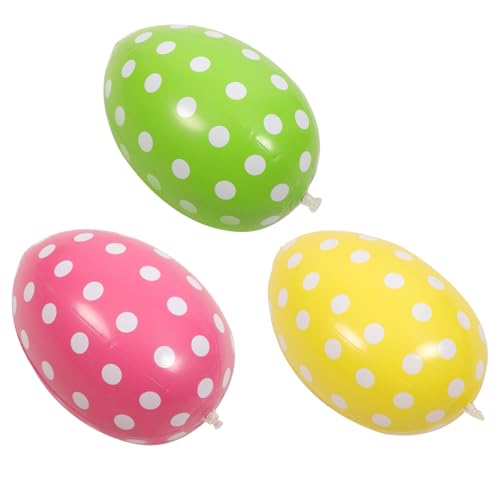 COLLBATH 3 Stück Aufblasbare Osterei-Dekoration luftballons Ballonspielzeug Ballondekoration Partyballons Dekorationen aufblasbare Dekoration Eierballon Partyzubehör festlicher Ballon PVC von COLLBATH