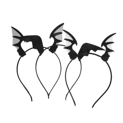 COLLBATH 3 Stück Fledermaus Stirnband Fledermausflügel Stirnband Für Cosplay Fledermausflügel Haarbänder Halloween Haar Accessoires Fledermaus Haarband von COLLBATH