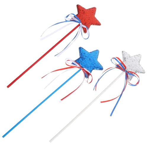 COLLBATH 3 Stück Glitzernde Fünfzackige Sternenstäbe Patriotische Party Dekoration für Unabhängigkeitstag Kreatives Zubehör für Rollenspiele und Feiern COLLBATH 3 Stück Glitzernde Fünfzackige Sternenstäbe Patriotische Party Dekoration für Unabhängigkeitstag Kreatives Zubehör für Rollenspiele und Feiern von COLLBATH