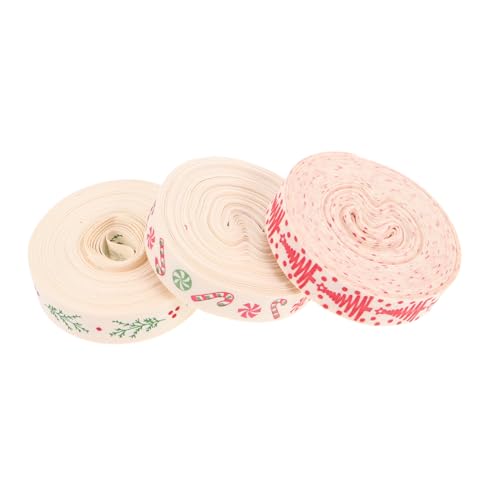 COLLBATH 3 Stück Teiliges Baumwoll weihnachtsband Geschenkband für Geschenkverpackung DIY Kranzdekoration Vielseitiges Einfach zu Verwendendes Band für Weihnachtsfeier und Partygestaltung COLLBATH 3 Stück Teiliges Baumwoll weihnachtsband Geschenkband für Geschenkverpackung DIY Kranzdekoration Vielseitiges Einfach zu Verwendendes Band für Weihnachtsfeier und Partygestaltung von COLLBATH