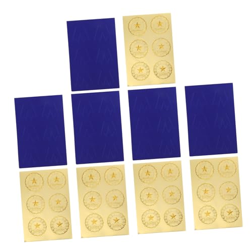 COLLBATH 30 Sätze Gold-Zertifikataufkleber Siegel Aufkleber Siegelaufkleber für Zertifikate Aufkleber mit goldenen Siegeln Glückwunsch Aufkleber selbstklebende Excellence-Aufkleber Papier von COLLBATH