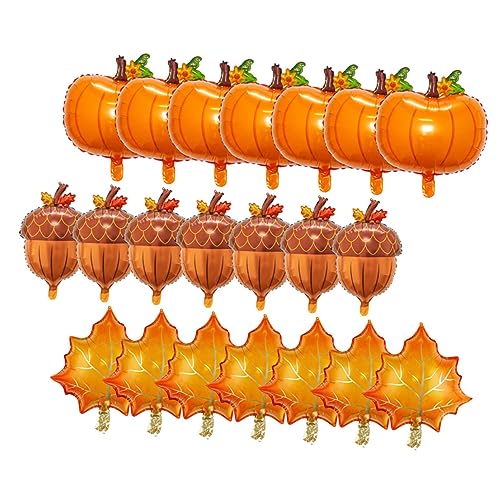 COLLBATH 30stücke Luftballons Für Thanksgiving Ahornblätter Kiefernzapfen Und Kürbisse Party-dekoration Herbst von COLLBATH