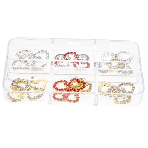 COLLBATH 30 Stück Teiliges Herz Nail Art Charms Bunte Strasssteine für Acrylnägel Leichte Nageldekorationen DIY Nagelschmuck für Anfänger und Profis Auffällige Nagelverzierung von COLLBATH