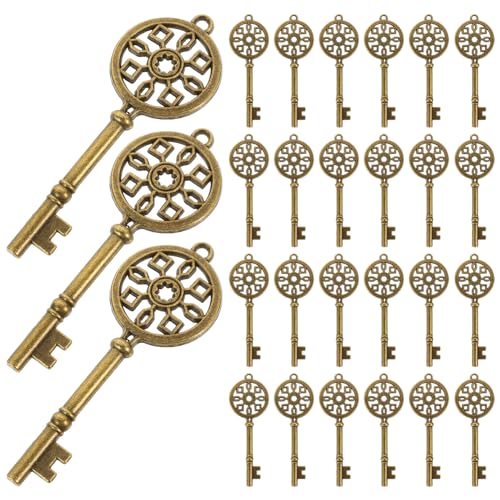 COLLBATH 30 Stück Metallanhänger Schlüsselform Charms Zum Selbermachen Für Schmuck Armbänder Und Halsketten COLLBATH 30 Stück Metallanhänger Schlüsselform Charms Zum Selbermachen Für Schmuck Armbänder Und Halsketten von COLLBATH
