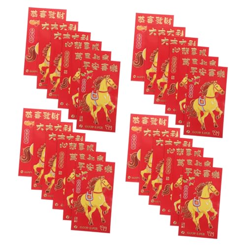 COLLBATH 300 Stück Neujahrsrote Umschläge Hongbao für Jahr Des Pferdes Kreative und Kinderfreundliche Designs für Frühlingsfest und Geldgeschenke COLLBATH 300 Stück Neujahrsrote Umschläge Hongbao für Jahr Des Pferdes Kreative und Kinderfreundliche Designs für Frühlingsfest und Geldgeschenke von COLLBATH