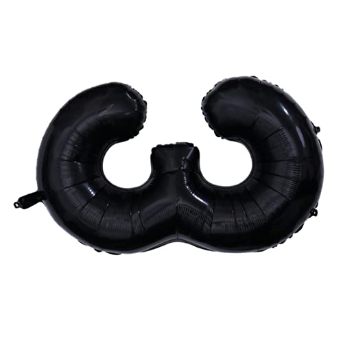 COLLBATH 30Nummer Schwarze Folienballons Für Geburtstagsfeierdekoration Jumbo Ballons Für Jubiläumsparty Zubehör von COLLBATH