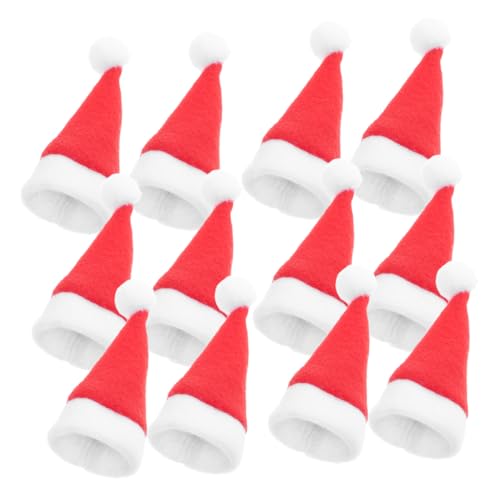 COLLBATH 36 Stück Mini Weihnachtsmützen Organizer Mini Dekor Weihnachts Weinflaschenhülle Flaschen Weihnachtsmütze Weihnachts von COLLBATH