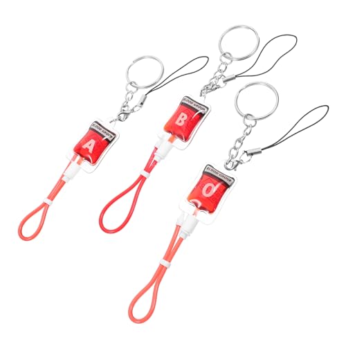 COLLBATH 3Stücke Halloween Schlüsselanhänger Einzigartige Schlüsselanhänger Dekoration Für Taschen Und Rucksäcke Blutpackungen Anhänger Für Halloween Fans von COLLBATH