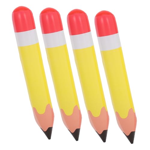 COLLBATH 4 Stück Große Bleistifte Aufblasbare Jumbo-bleistift-dekorationen Für Schulanfang Bleistiftballons Aufblasbare Pvc Requisiten von COLLBATH