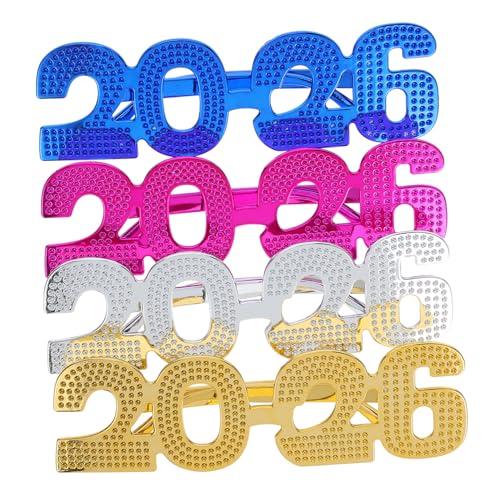 COLLBATH 4 Stück Gläser Lustige Year und Abschlussfeier Sonnenbrillen Glamouröse Party Accessoires für Festlichkeiten und Fotoshootings COLLBATH 4 Stück Gläser Lustige Year und Abschlussfeier Sonnenbrillen Glamouröse Party Accessoires für Festlichkeiten und Fotoshootings von COLLBATH