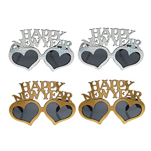 COLLBATH 4 Stück Gläser silvester party silvesterparty party sachen partygeschenke 2022 Partybrillen Foto-Requisiten für das neue Jahr Neujahrsfeierbrille Neujahrsbrille Stk Silver COLLBATH 4 Stück Gläser silvester party silvesterparty party sachen partygeschenke 2022 Partybrillen Foto-Requisiten für das neue Jahr Neujahrsfeierbrille Neujahrsbrille Stk Silver von COLLBATH